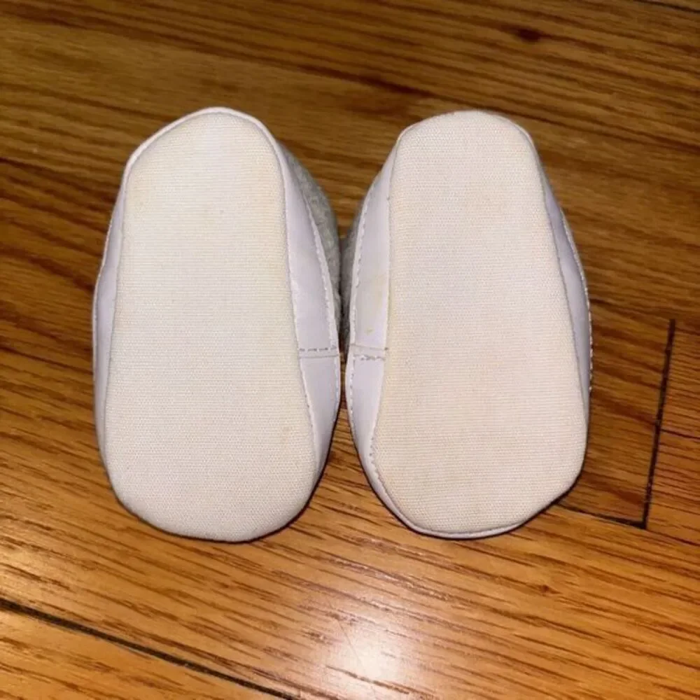 Newborn Baby Boy shoes Size 0-3‎ Month Child Of Mine By Carters Grey